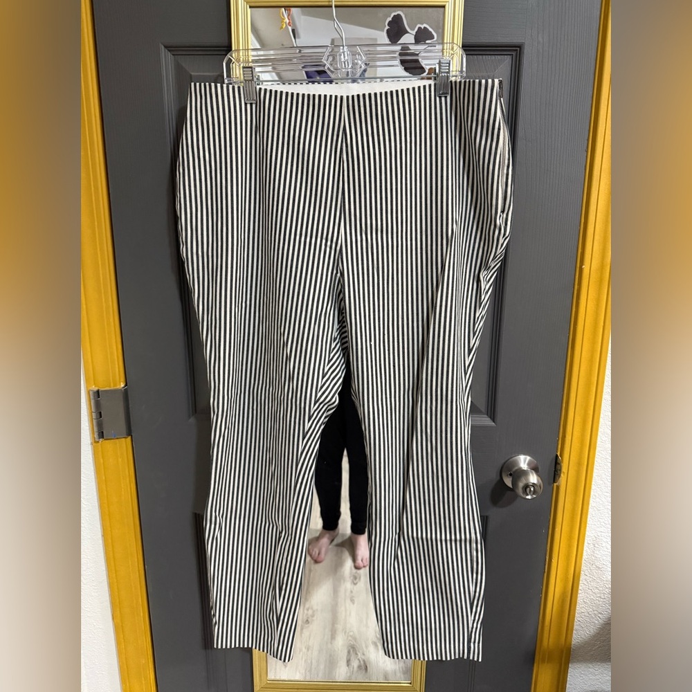 A New Day Black and White Striped Pants